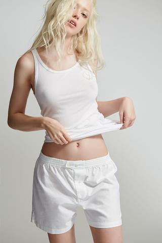 The Sloane Signature Boxer / White / Cotton